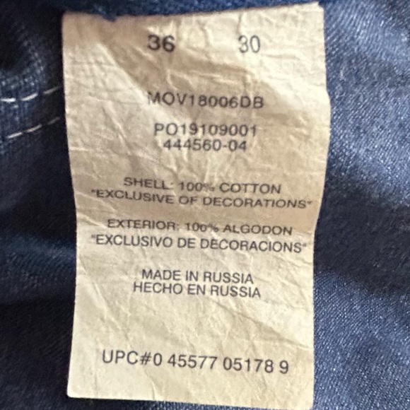 Vintage Liberty Men's Rigid Denim Bib Overalls 36 FLAW Grunge Normcore - Picture 13 of 14